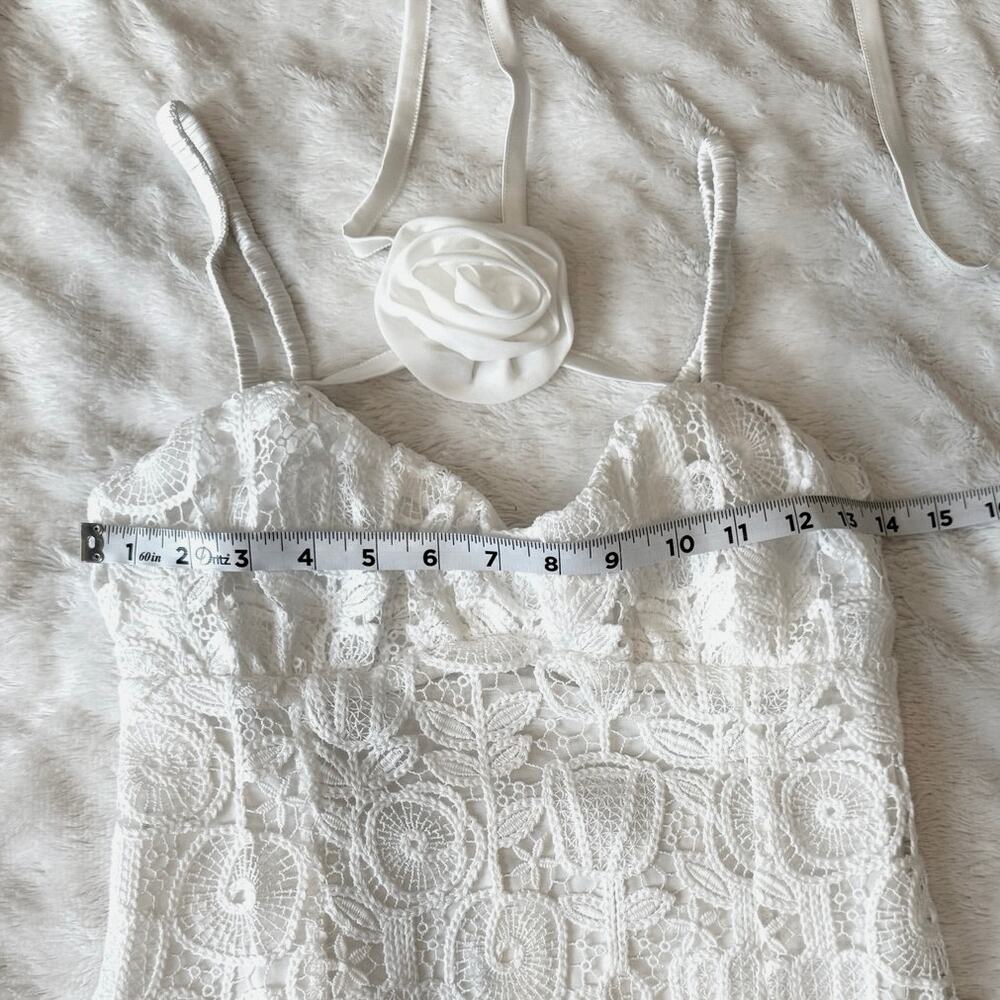 For Love & Lemons White Harriet Medium Mini Dress NWT - Picture 9 of 13